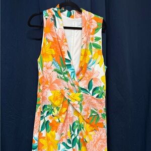 Vibrant Floral Wrap Dress